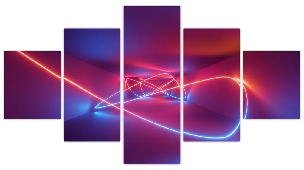Obraz nowoczesnej abstrakcji (125x70 cm)
