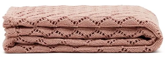 Różowy bawełniany dzianinowy koc dziecięcy 70x100 cm Ria – Kave Home