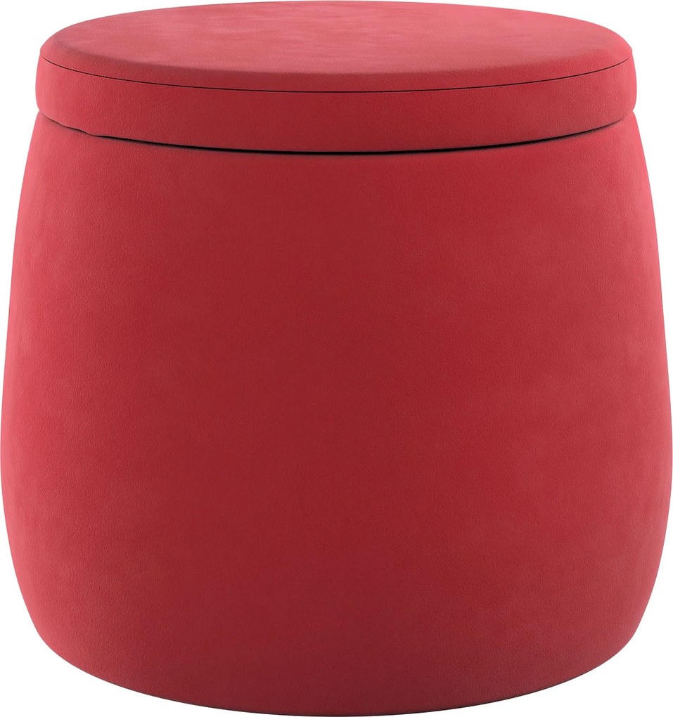 Puf Candy Jar kolor czerwony tkanina połyskliwa, welwetowa