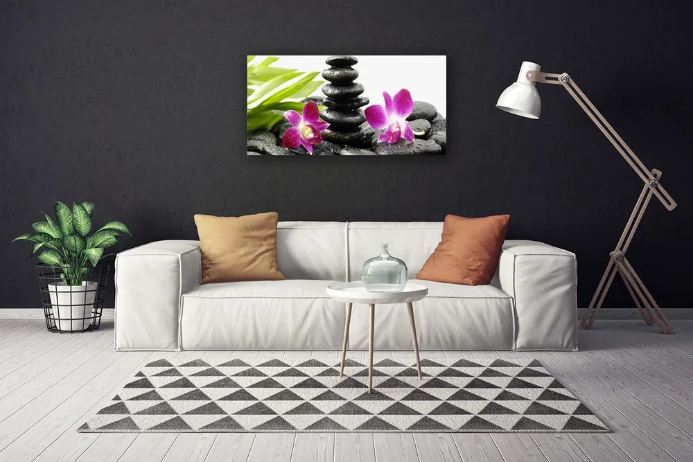 Obraz Canvas Kamienie Zen Spa Orchidea