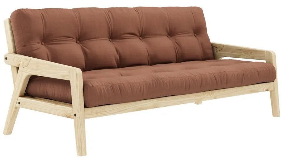 Sofa wielofunkcyjna Karup Design Grab Natural Clear/Clay Brown