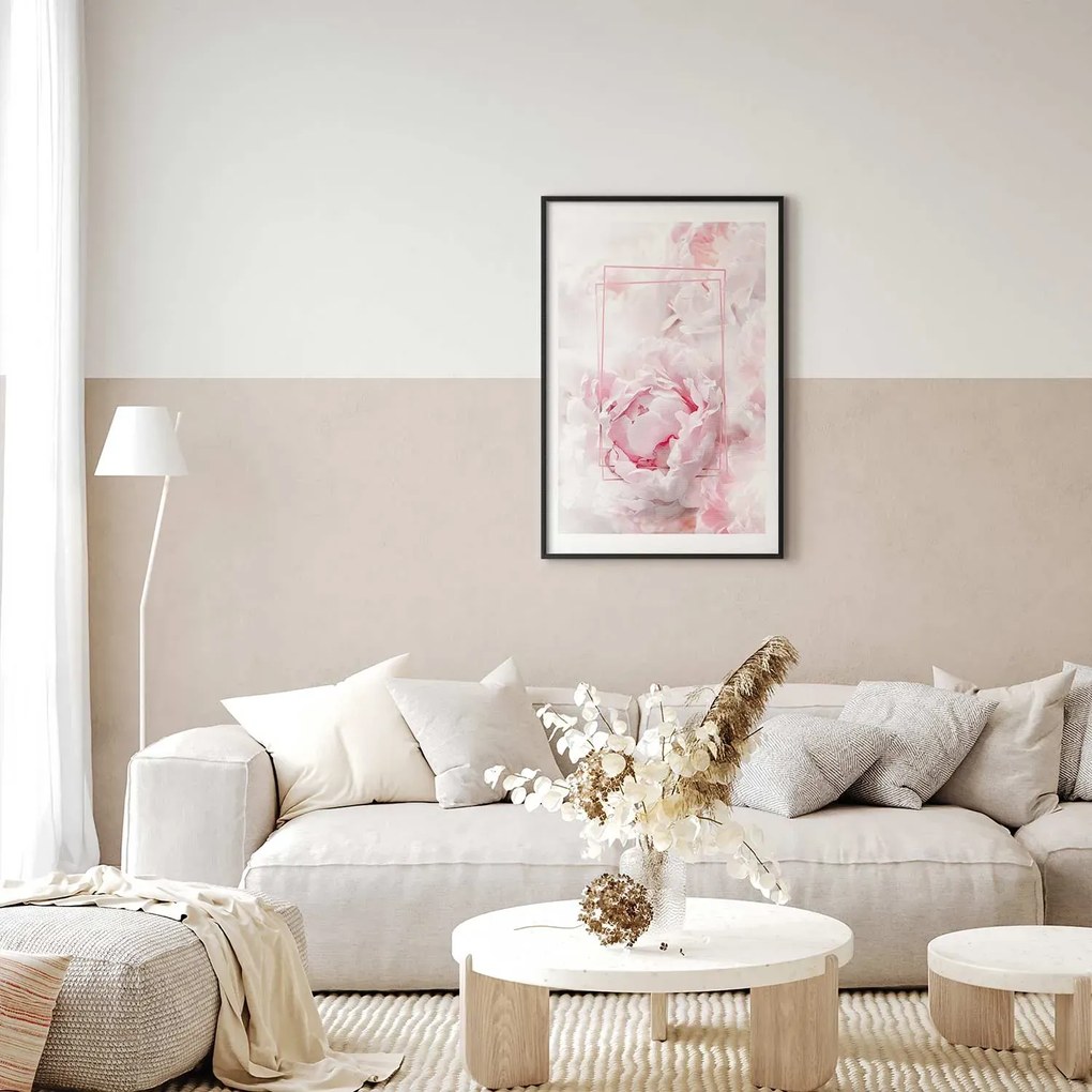 Plakat Ulotne piękno 21x30 cm z ramą czarną z marginesem ARTGEIST B