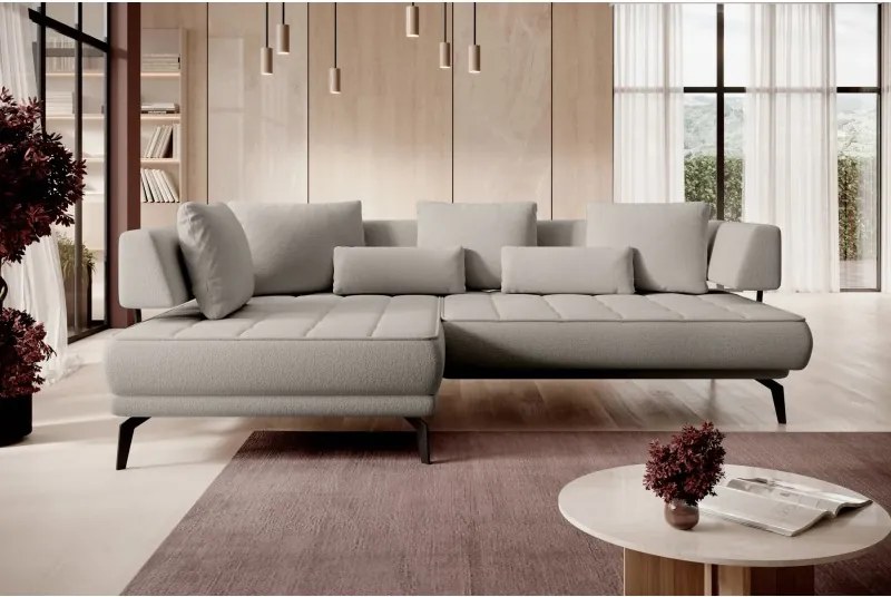 Narożnik GIOTTO L Lewostronnyelektryczna regulacja siedziska tkanina PERFECT HARMONY 04 WERSAL