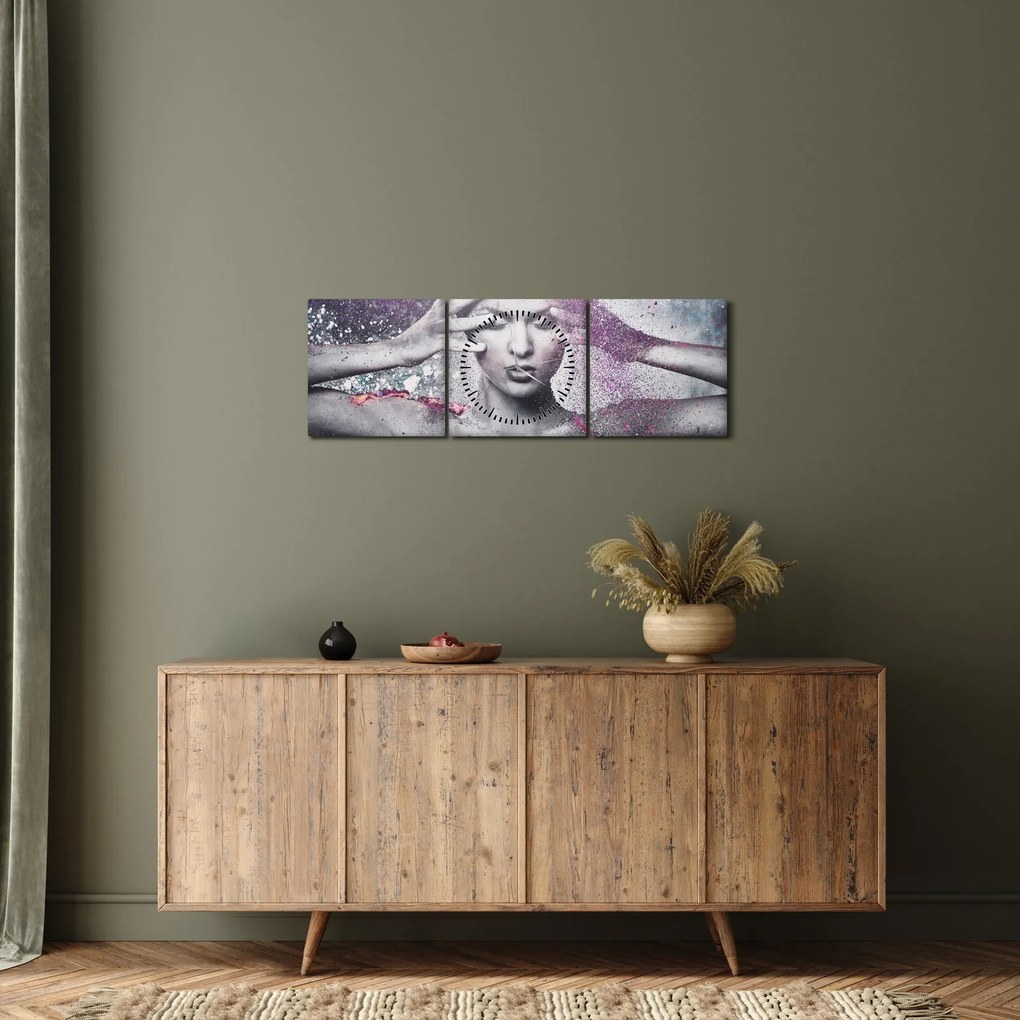 Obraz - Energia (z zegarem) (90x30 cm)