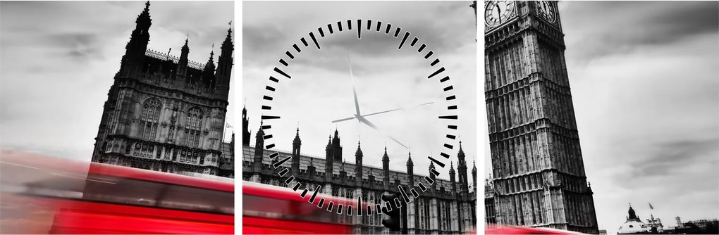 Obraz - Houses of Parliament w Londynie (z zegarem) (90x30 cm)