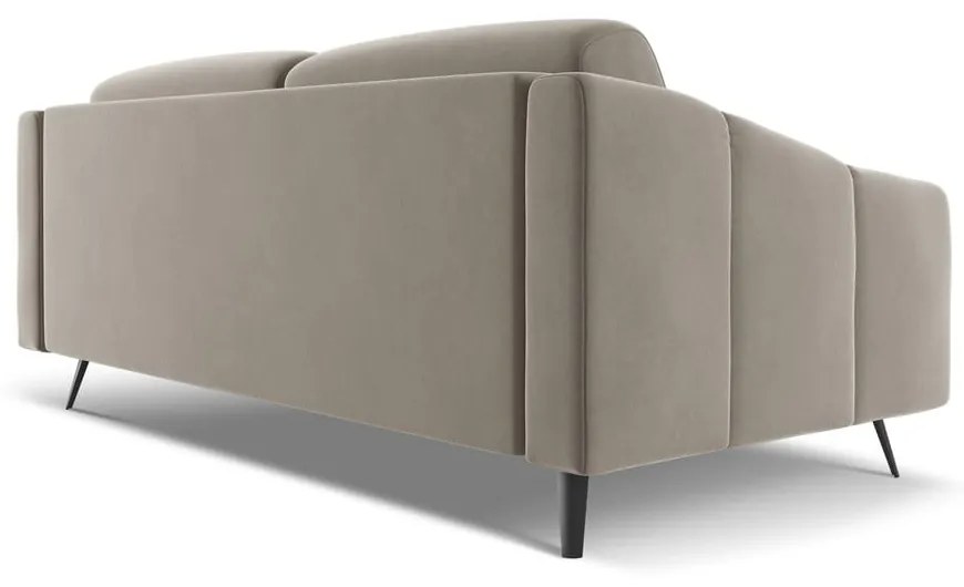 Beżowa aksamitna sofa 202 cm Nalu – Makamii