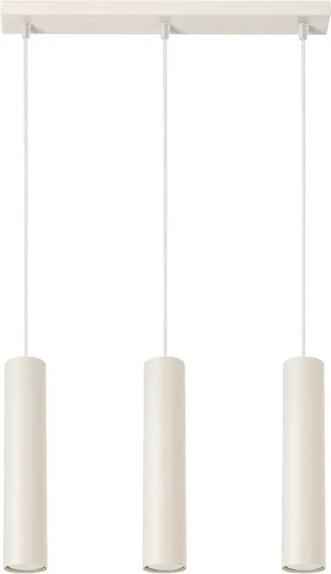Beżowa wisząca nowoczesna lampa na listwie E3-T17
