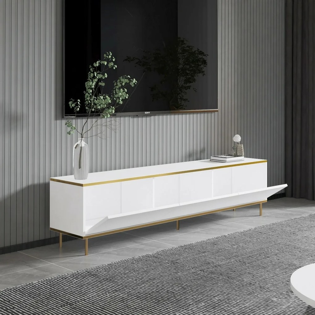 Stolik pod telewizor Imaj White and Gold