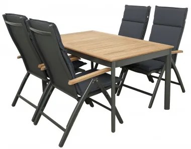 CONCEPT teak FSC - ogrodowy aluminiowy fotel rozkładany