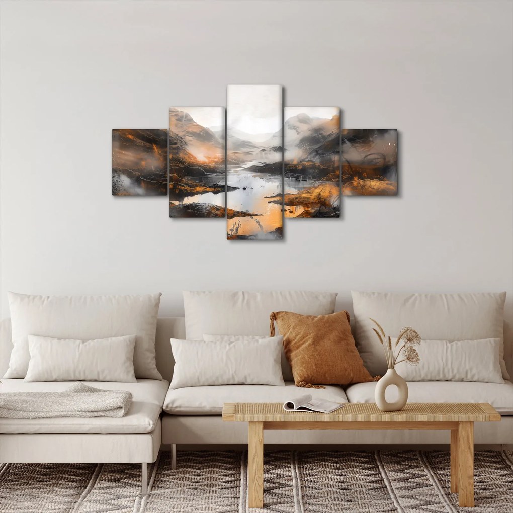 Obraz - Malowanie górskich krajobrazów (125x70 cm)