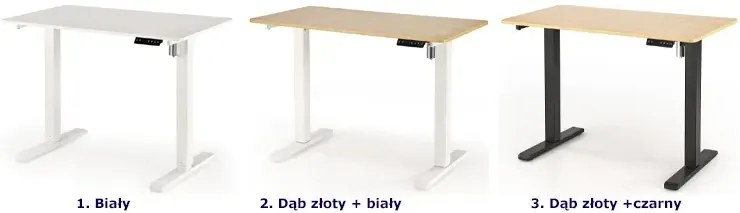 Biurko białe z regulacją wysokości blatu Z4-T55