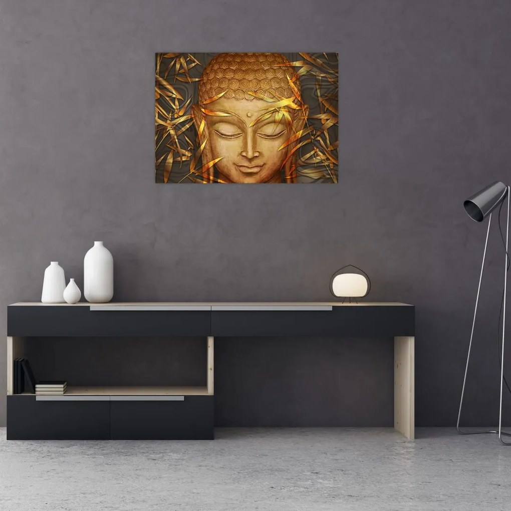 Obraz - Złoty Budda (70x50 cm)