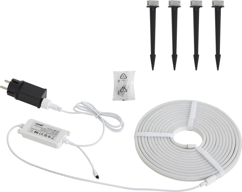 Inteligentna taśma LED 5-metrowa CCT 30W 350 lm 2700 - 6500K IP44 z bolcami uziemiającymi