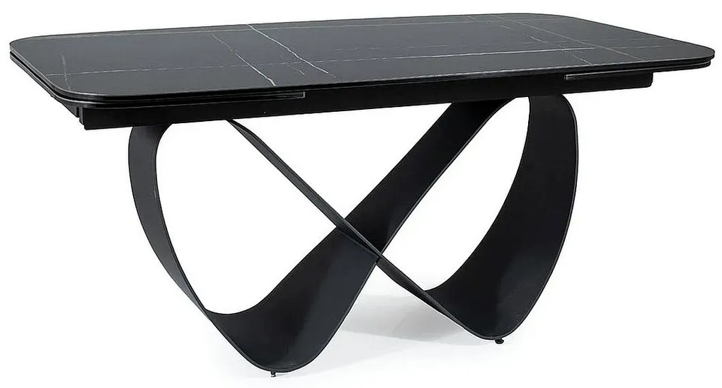 STÓŁ INFINITY CERAMIC CZARNY AZARIO BLACK/CZARNY MAT 160(240)X95 SIGNAL