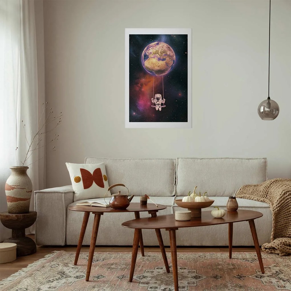 Plakat Kosmiczna huśtawka 40x60 cm bez ramy z marginesem ARTGEIST B