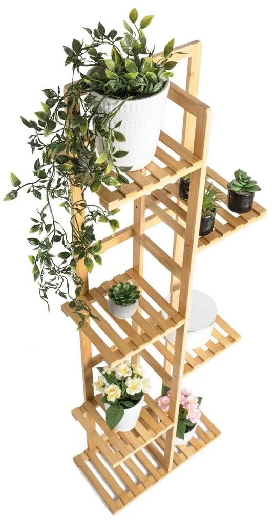 Stojak na rośliny G21 6 poziomów, bambusowy