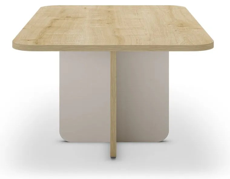 Kremowy/w naturalnym kolorze stolik z blatem w dekorze dębu 56x100 cm Hillary – Marckeric