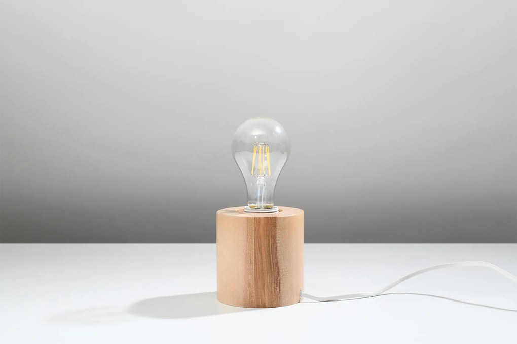 Skandynawska lampka biurkowa z drewna - 3X EX585 G9-T25