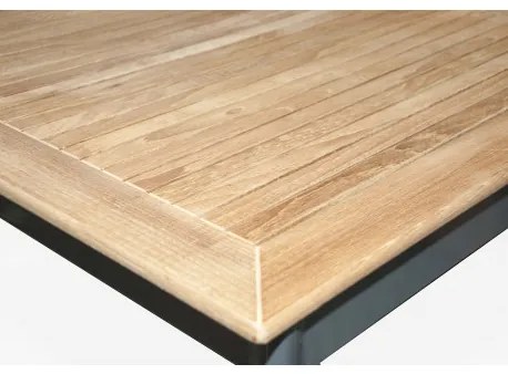 CONCEPT FSC - stół ogrodowy z blatem tekowym 150 x 90 x 75 cm