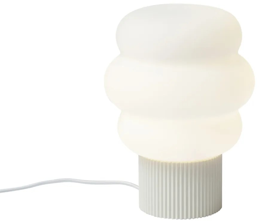 Lampa stołowa Japandi beżowa ze szkłem opalowym 18 cm - MieleJapandi Oswietlenie wewnetrzne