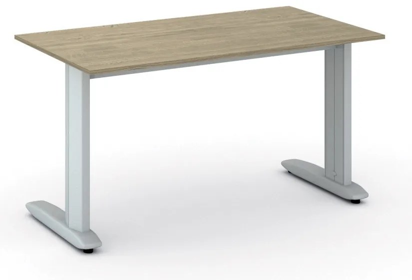 Biurko PRIMO FLEXIBLE, 140x80 cm, dąb naturalny