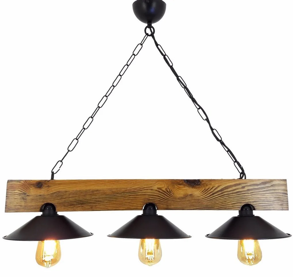 Lampa wisząca Uc Sapka Avize, czarna-brązowa