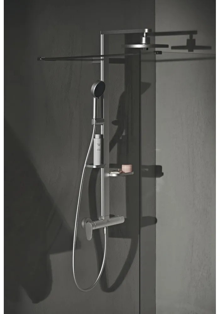Metalowy zestaw prysznicowy w kolorze matowego srebra 111 cm ALU+ – Ideal Standard