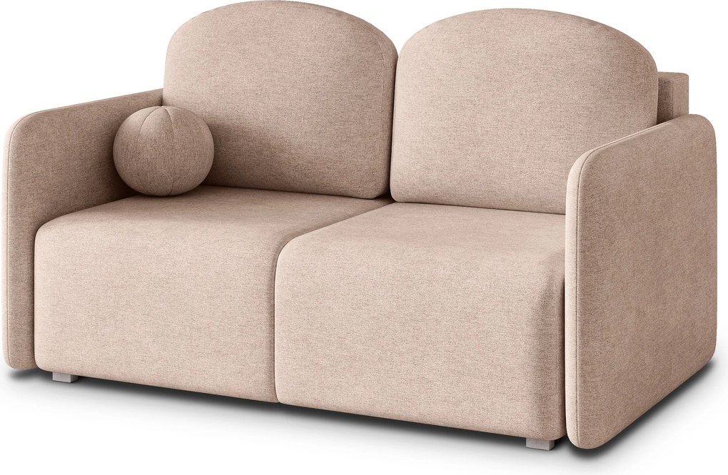 Masseno Sofa SUVI II z funkcją spania i pojemnikiem na pościel, Rozkładana sofa - Beżowy, NEVE 04