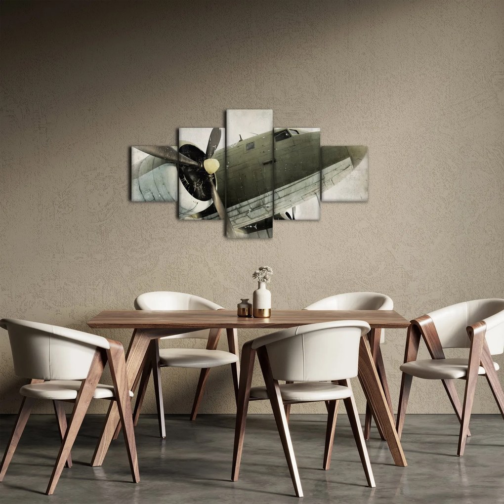 Obraz - Stary samolot śmigłowy (125x70 cm)