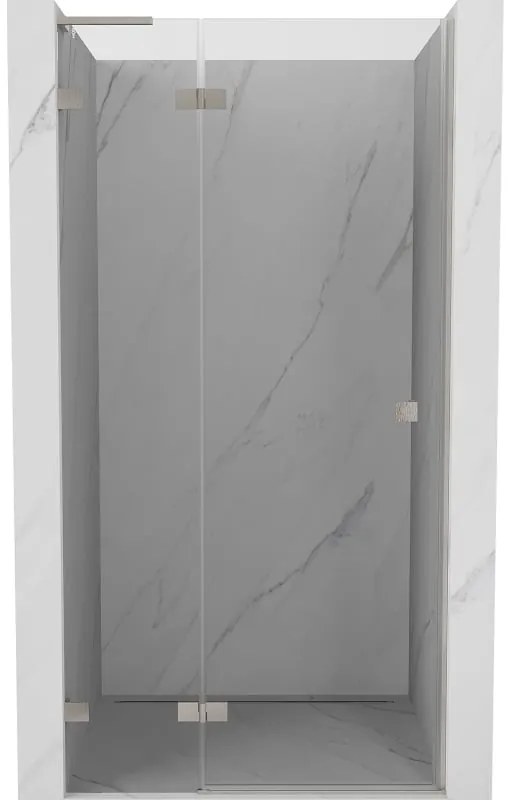 Mexen Lunar L drzwi prysznicowe uchylne lewe 120 cm, transparent, nikiel szczotkowany - 834L-120-000-97-00-L