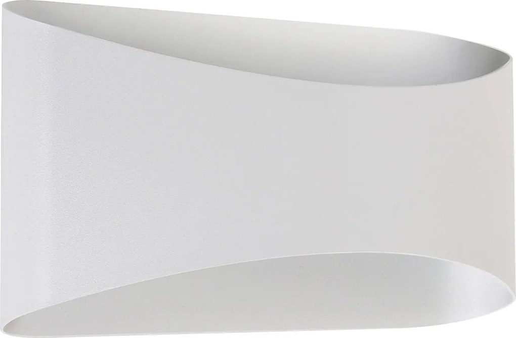 Lampa ?cienna COOPER nowoczesny i uniwersalny styl - Szeroko?? 24 cm - LED SMD 9W - 850lm i 3K - góra i dó? - stal i biel