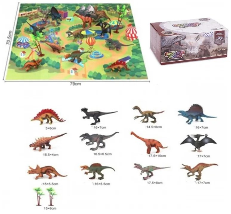 Woopie zestaw figurki dinozaury xl + mata