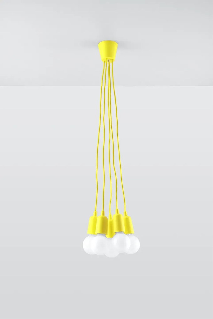 Żółta loftowa lampa wisząca - EX543 E4-B69