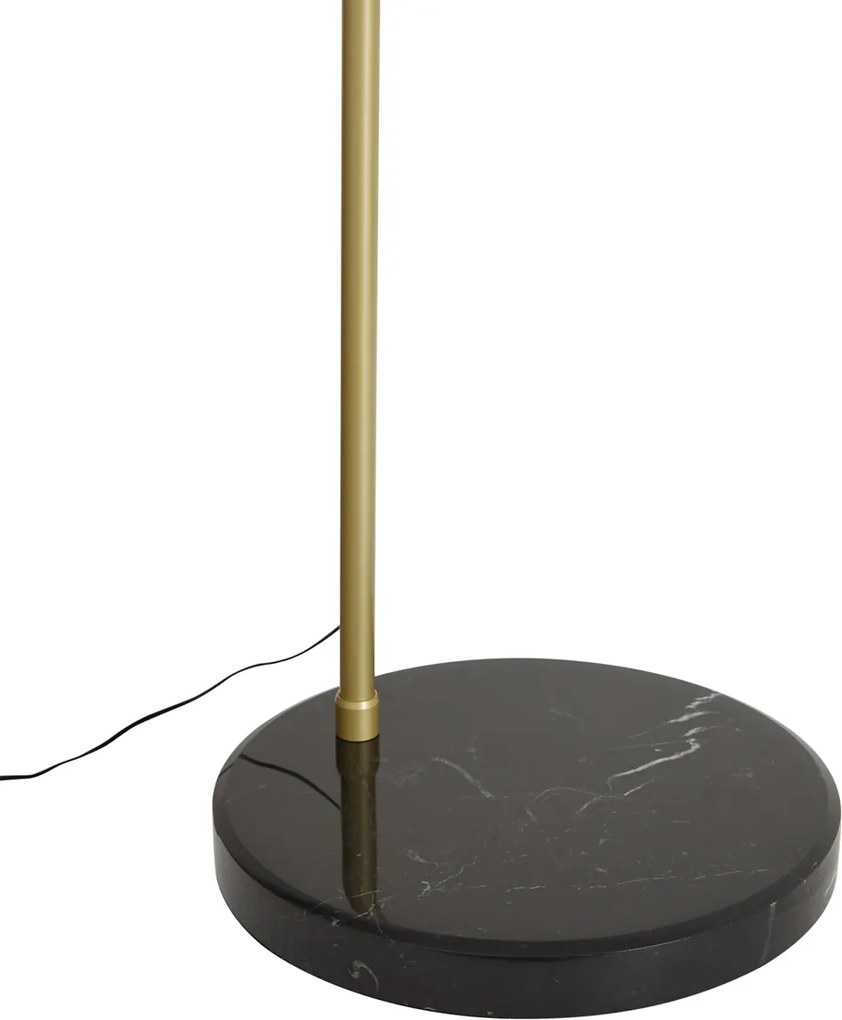 Designerska lampa łukowa podłogowa złota z LED z 3-stopniowym ściemnianiem - Anello