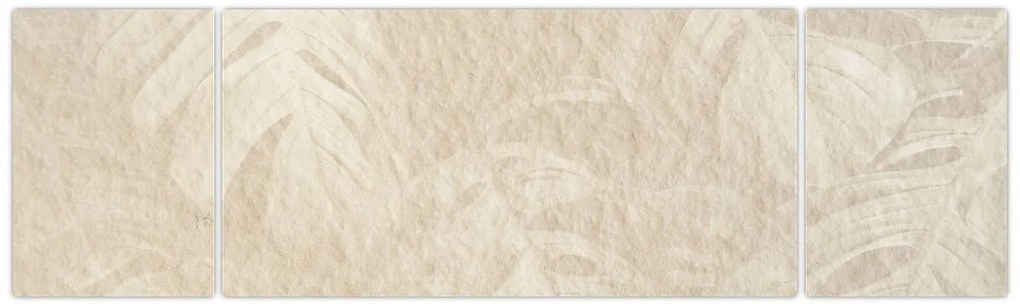 Obraz - Liście w teksturze (170x50 cm)