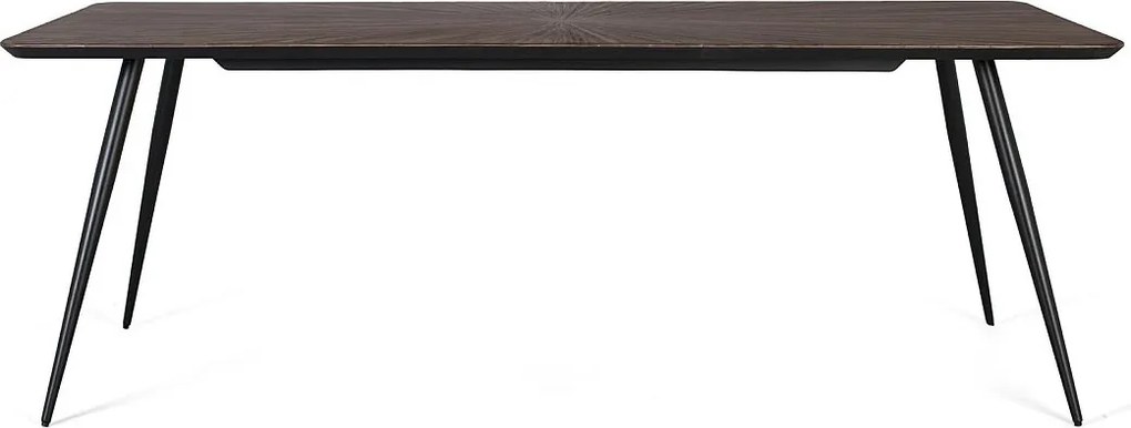 Stół żłóbkowy z prostokątnym blatem w kolorze tekowym 200 cm