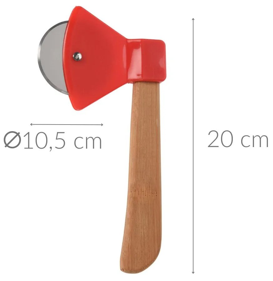 Nóż do pizzy w kształcie siekierki