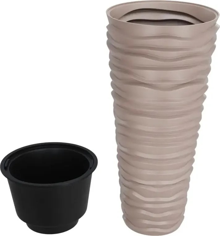Duża beżowa donica ogrodowa G4-C41