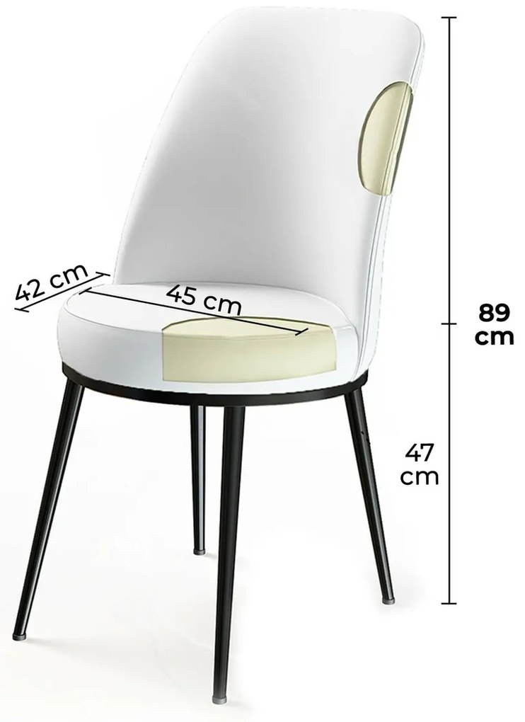 Zestaw krzeseł do jadalni Dexa Cappuccino i Brown,2 szt.
