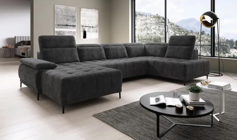 Narożnik FOCUS XL z elektryczną regulacją w tkaninie SALVADOR 15 WERSAL