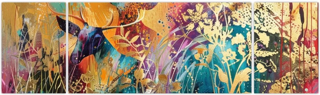 Obraz - Abstrakcyjny obraz natury (170x50 cm)
