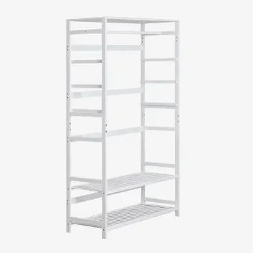 Otwarta Szafa Krauford Z Drewna Bambusowego Madera Blanca - Sklum