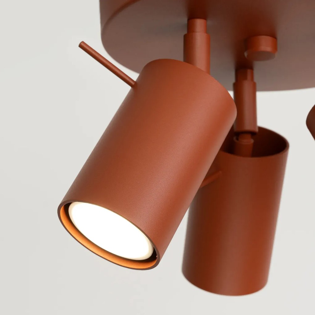 Plafon RING 3P ochra czerwona SOLLUX LIGHTING