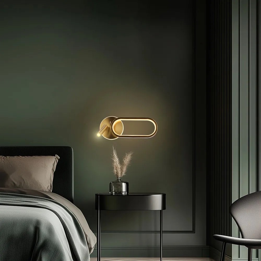 Kinkiet LED w kolorze złota Monet – Candellux Lighting