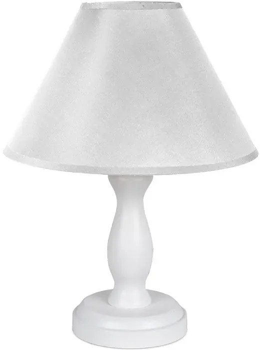 Biała lampka nocna dziecięca drewniana - S193-Borix