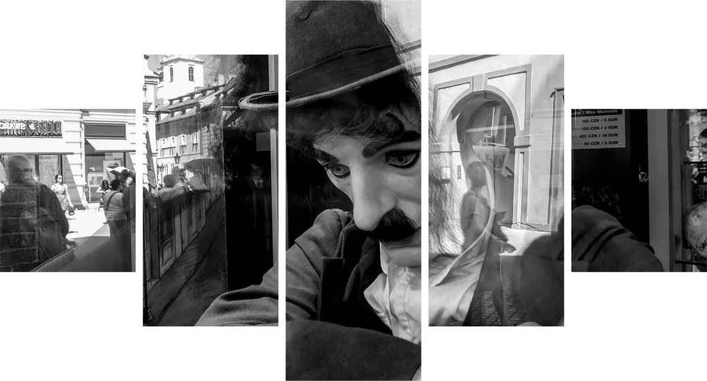 Obraz - Charles Chaplin w Pradze (125x70 cm)
