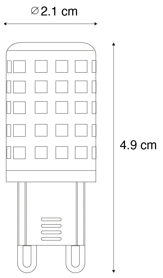 Inteligentna ściemniana żarówka LED G9, jasna 2,5 W, 250 lm, 2700-6500 K