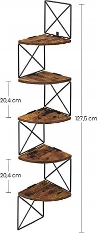 Loftowy regał narożny wiszący Salto 851