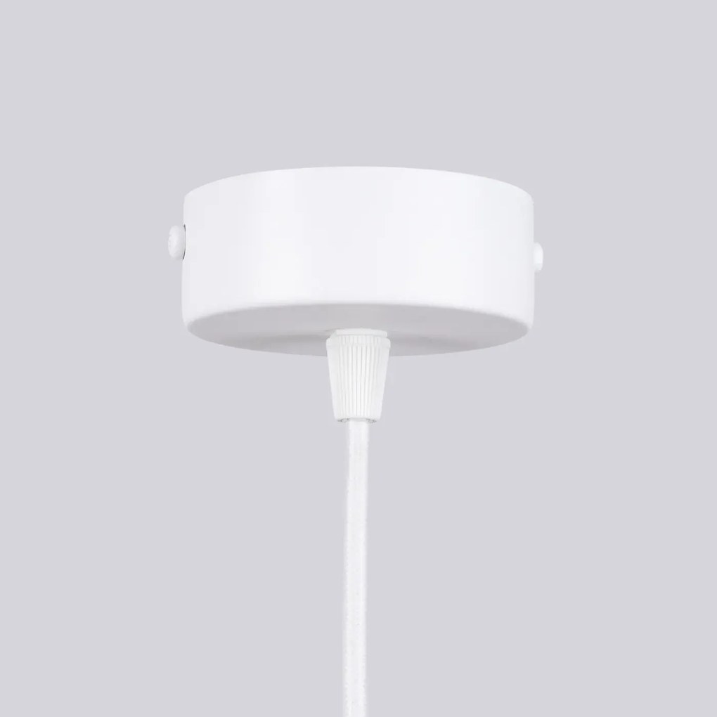 Żyrandol HALO 6 biały ryflowany SOLLUX  LIGHTING