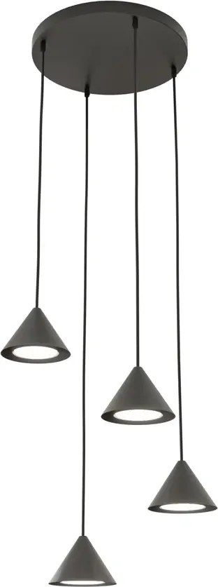 Czarna nowoczesna lampa wisząca nad wyspę - 16X D130 M9-G49